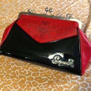 Red&Black Devil Pinstripe Sourpuss Purse